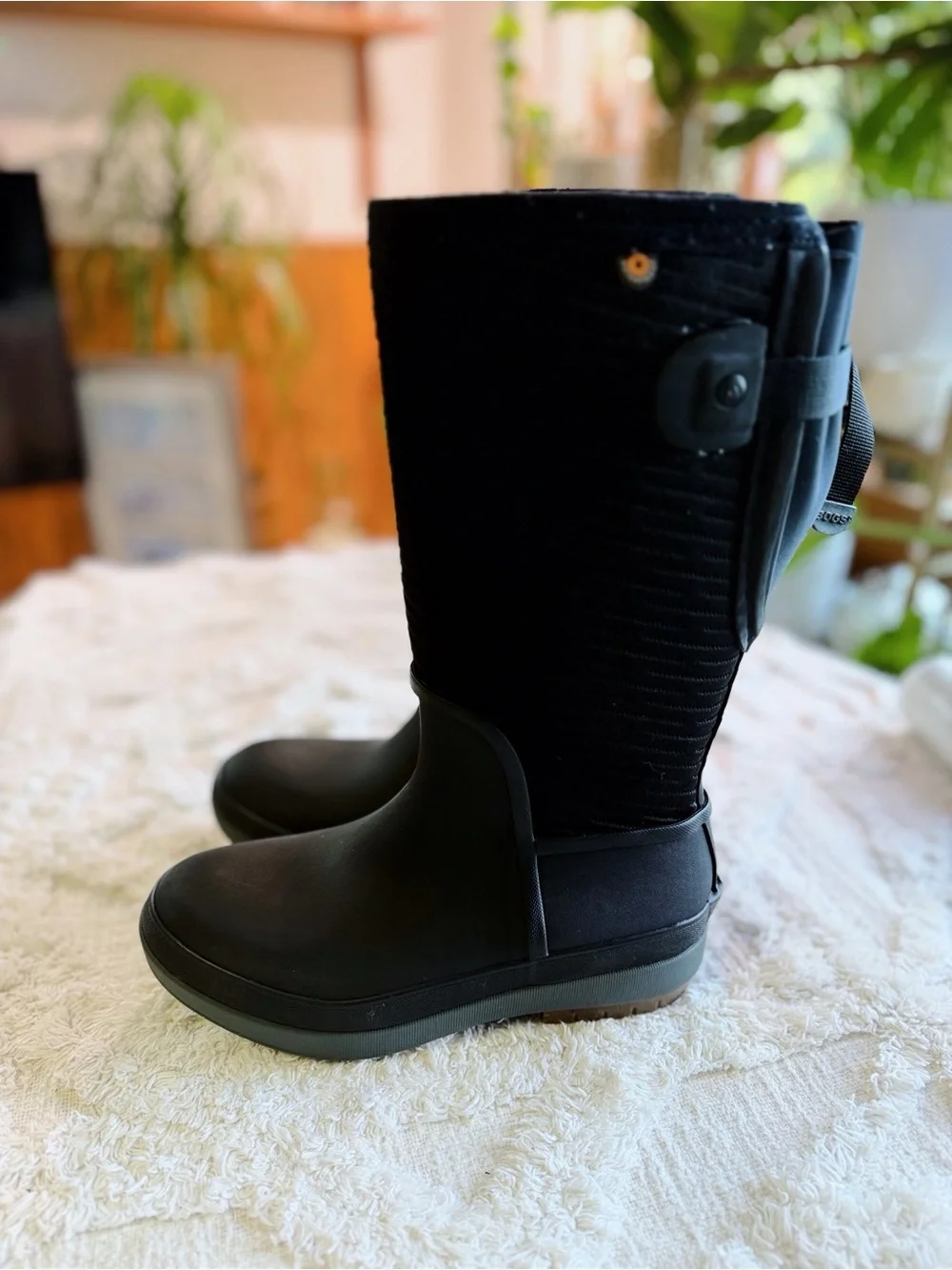 BOGS Crandall II Tall Adjustable Black Waterproof Winter Boots Women’s 6